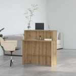 vidaXL Birou de recepție Stejar Artisan 100x50x103,5 cm Lemn prelucrat vidaXL Birou de recepție Stejar Artisan 100x50x103,5 cm Lemn prelucrat
