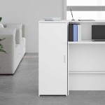 vidaXL Dulap de depozitare alb 40x45x103,5 cm din lemn prelucrat