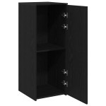 vidaXL Dulap de depozitare, negru, 40x45x103,5 cm, lemn prelucrat