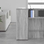 vidaXL Dulap de depozitare sonoma gri 40x45x103,5 cm lemn prelucrat vidaXL Dulap de depozitare sonoma gri 40x45x103,5 cm lemn prelucrat