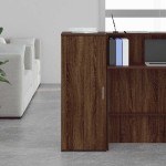 vidaXL Dulap depozitare stejar maro 40x45x103,5 cm lemn prelucrat vidaXL Dulap depozitare stejar maro 40x45x103,5 cm lemn prelucrat