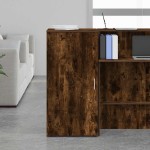 vidaXL Dulap depozitare stejar fumuriu 50x45x103,5 cm lemn prelucrat