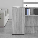 vidaXL Dulap de depozitare sonoma gri 50x45x103,5 cm lemn prelucrat vidaXL Dulap de depozitare sonoma gri 50x45x103,5 cm lemn prelucrat