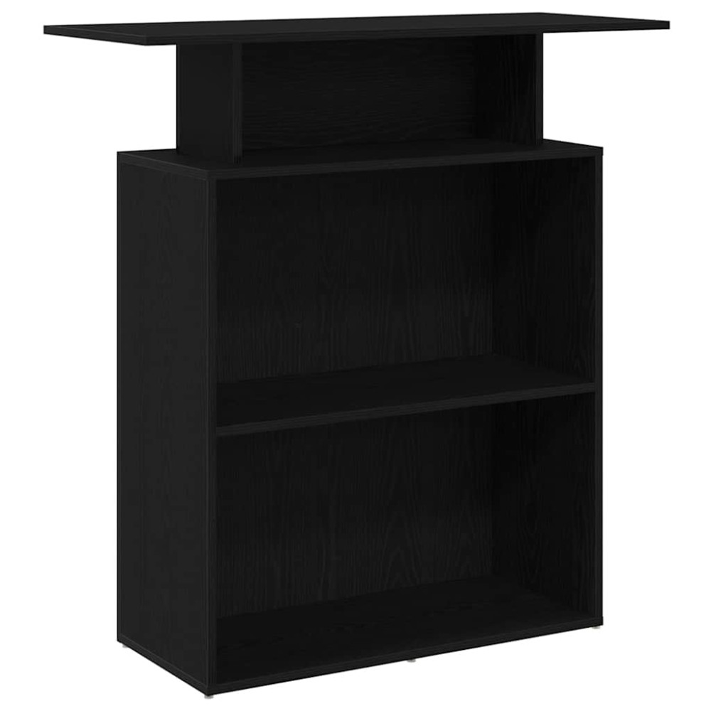 vidaXL Birou de recepție negru 100x40x104 cm Lemn prelucrat