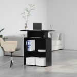 vidaXL Birou de recepție negru 100x40x104 cm Lemn prelucrat vidaXL Birou de recepție negru 100x40x104 cm Lemn prelucrat
