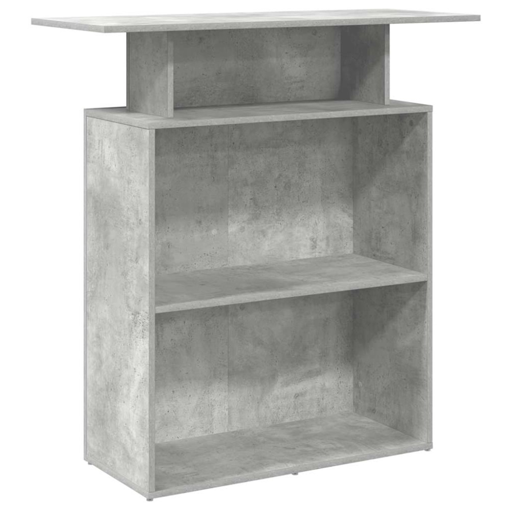 vidaXL Birou de recepție Gri beton 100x40x104 cm Lemn prelucrat