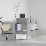 vidaXL Birou de recepție Gri beton 100x40x104 cm Lemn prelucrat