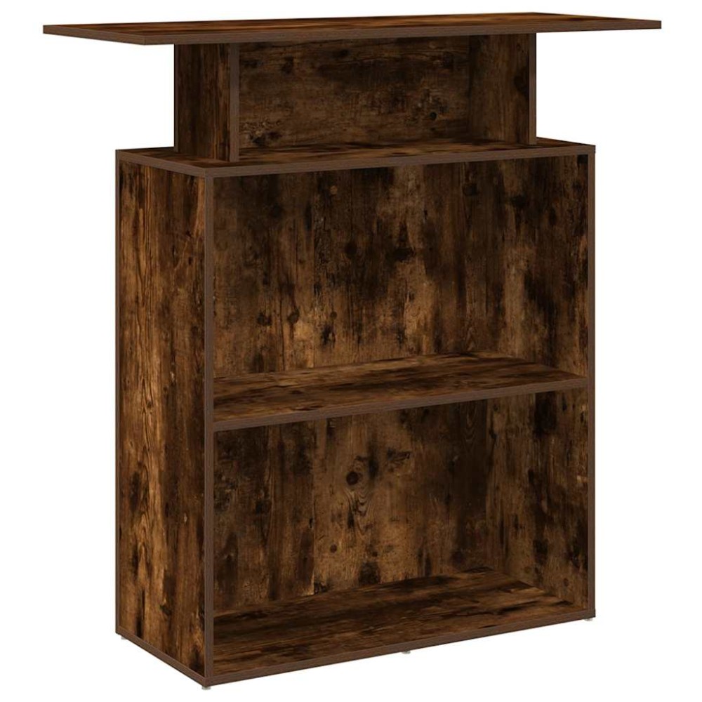 vidaXL Birou de recepție stejar afumat 100x40x104 cm lemn prelucrat