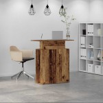 vidaXL Birou de recepție Lemn vechi 100x40x104 cm Lemn prelucrat vidaXL Birou de recepție Lemn vechi 100x40x104 cm Lemn prelucrat