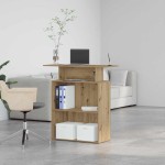 vidaXL Birou de recepție Stejar Artisan 100x40x104 cm Lemn prelucrat