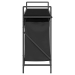 vidaXL Coș de rufe 3 compartimente cu raft stejar negru vidaXL Coș de rufe 3 compartimente cu raft stejar negru