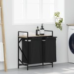 vidaXL Coș de rufe 2 compartimente cu raft stejar sonoma vidaXL Coș de rufe 2 compartimente cu raft stejar sonoma