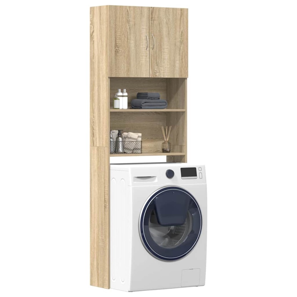 vidaXL Dulap mașină de spălat stejar sonoma 64x24x190cm lemn prelucrat