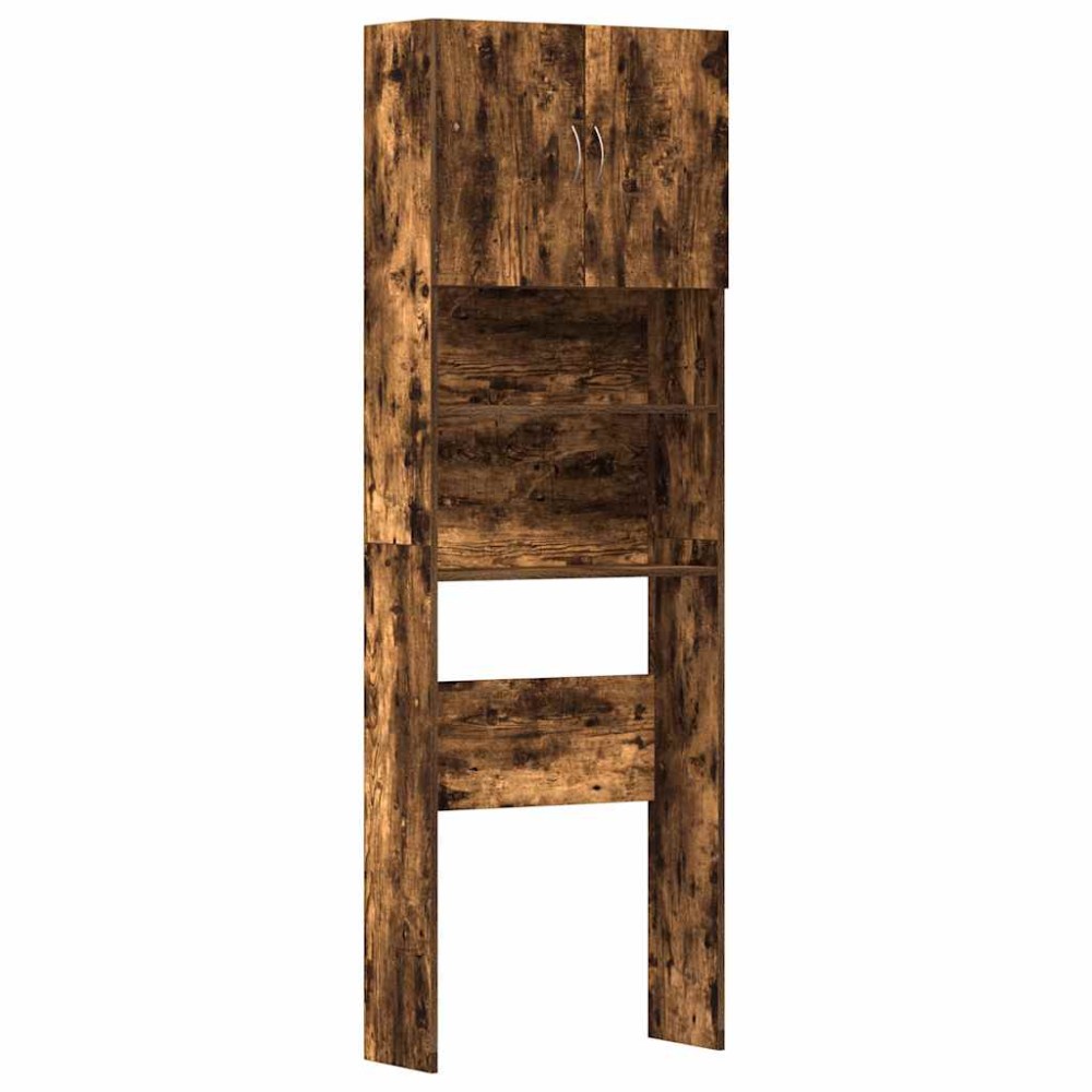 vidaXL Dulap mașină de spălat stejar afumat 64x24x190cm Lemn prelucrat