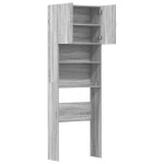 vidaXL Dulap mașină de spălat gri Sonoma 64x24x190 cm lemn prelucrat vidaXL Dulap mașină de spălat gri Sonoma 64x24x190 cm lemn prelucrat