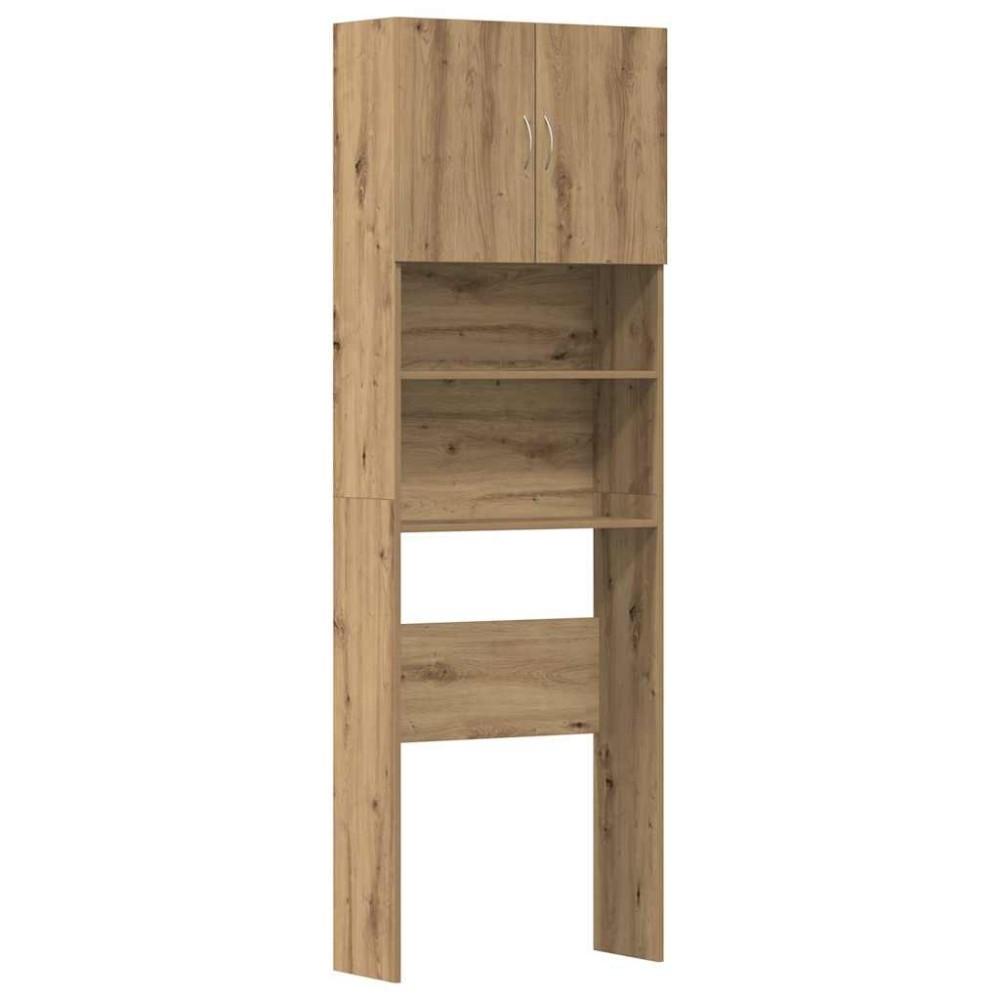 vidaXL Dulap mașină de spălat din lemn stejar artizanal 64x24x190 cm