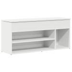 vidaXL Bancă de pantofi, alb, 102x30,5x45 cm, lemn prelucrat vidaXL Bancă de pantofi, alb, 102x30,5x45 cm, lemn prelucrat