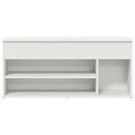 vidaXL Bancă de pantofi, alb, 102x30,5x45 cm, lemn prelucrat vidaXL Bancă de pantofi, alb, 102x30,5x45 cm, lemn prelucrat