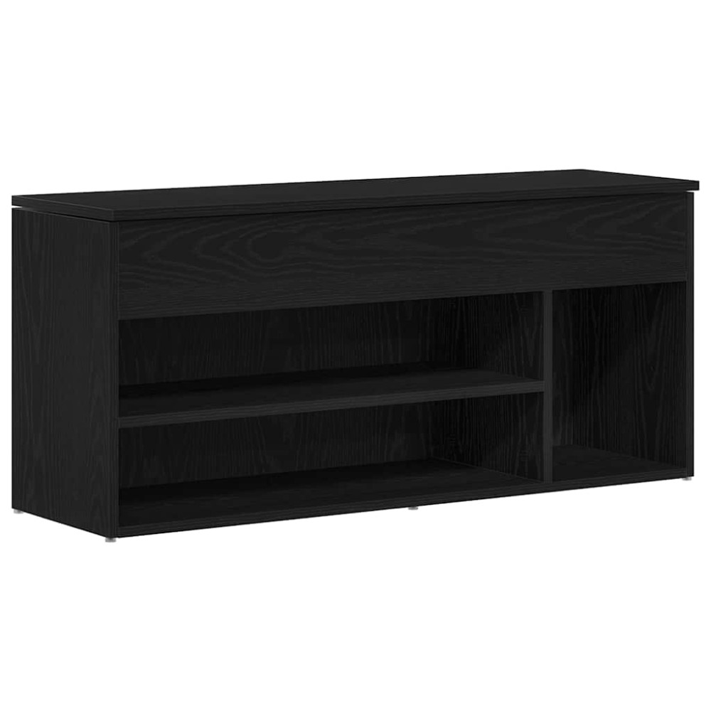 vidaXL Bancă de pantofi Stejar negru 102x30,5x45 cm Lemn prelucrat