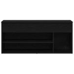 vidaXL Bancă de pantofi Stejar negru 102x30,5x45 cm Lemn prelucrat vidaXL Bancă de pantofi Stejar negru 102x30,5x45 cm Lemn prelucrat