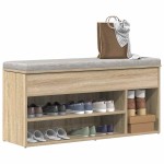 vidaXL Bancă de pantofi Stejar Sonoma 102x30,5x45 cm Lemn prelucrat vidaXL Bancă de pantofi Stejar Sonoma 102x30,5x45 cm Lemn prelucrat