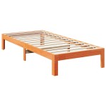 vidaXL Cadru de pat fără saltea maro ceruit 80x200 cm lemn masiv pin