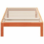 vidaXL Cadru de pat fără saltea maro ceruit 80x200 cm lemn masiv pin