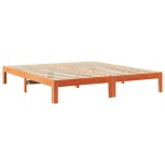 vidaXL Cadru de pat fără saltea, maro ceruit 180x200 cm lemn masiv pin