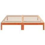 vidaXL Cadru de pat fără saltea, maro ceruit 180x200 cm lemn masiv pin