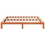 vidaXL Cadru de pat fără saltea, maro ceruit 180x200 cm lemn masiv pin