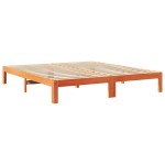 vidaXL Cadru de pat fără saltea, maro ceruit 180x200 cm lemn masiv pin