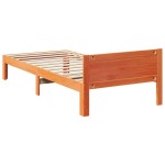 vidaXL Cadru de pat fără saltea maro ceruit 80x200 cm lemn masiv pin vidaXL Cadru de pat fără saltea maro ceruit 80x200 cm lemn masiv pin