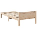 vidaXL Cadru de pat fără saltea, 90x200 cm, lemn masiv pin