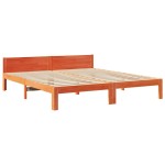 vidaXL Cadru de pat fără saltea, maro ceruit 180x200 cm lemn masiv pin