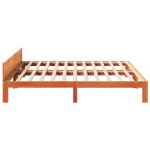 vidaXL Cadru de pat fără saltea, maro ceruit 180x200 cm lemn masiv pin