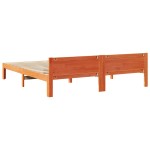 vidaXL Cadru de pat fără saltea, maro ceruit 180x200 cm lemn masiv pin