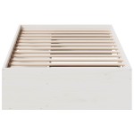 vidaXL Pat de zi fără saltea, alb, 80x200 cm, lemn masiv pin