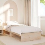 vidaXL Pat de zi fără saltea 75x190 cm din lemn masiv de pin