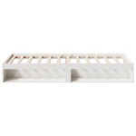 vidaXL Pat de zi fără saltea alb 75x190 cm lemn masiv de pin