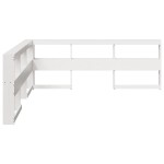 vidaXL Bibliotecă tăblie în formă de L, alb, 200 cm, lemn masiv de pin vidaXL Bibliotecă tăblie în formă de L, alb, 200 cm, lemn masiv de pin