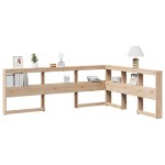 vidaXL Bibliotecă tăblie în formă de L, 150 cm, lemn masiv de pin vidaXL Bibliotecă tăblie în formă de L, 150 cm, lemn masiv de pin