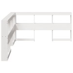 vidaXL Bibliotecă tăblie în formă de L, alb, 150 cm, lemn masiv de pin vidaXL Bibliotecă tăblie în formă de L, alb, 150 cm, lemn masiv de pin
