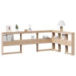 vidaXL Bibliotecă tăblie în formă de L, 130 cm, lemn masiv de pin