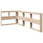 vidaXL Bibliotecă tăblie în formă de L, 90 cm, lemn masiv de pin