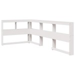 vidaXL Bibliotecă tăblie în formă de L, alb, 90 cm, lemn masiv de pin vidaXL Bibliotecă tăblie în formă de L, alb, 90 cm, lemn masiv de pin