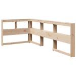 vidaXL Bibliotecă tăblie în formă de L, 80 cm, lemn masiv de pin vidaXL Bibliotecă tăblie în formă de L, 80 cm, lemn masiv de pin