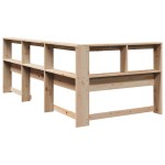 vidaXL Bibliotecă tăblie în formă de L, 80 cm, lemn masiv de pin vidaXL Bibliotecă tăblie în formă de L, 80 cm, lemn masiv de pin