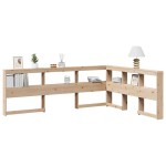 vidaXL Bibliotecă tăblie în formă de L, 140 cm, lemn masiv de pin vidaXL Bibliotecă tăblie în formă de L, 140 cm, lemn masiv de pin