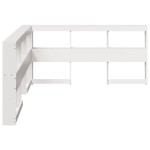 vidaXL Bibliotecă tăblie în formă de L, alb, 140 cm, lemn masiv de pin vidaXL Bibliotecă tăblie în formă de L, alb, 140 cm, lemn masiv de pin