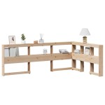 vidaXL Bibliotecă tăblie în formă de L, 130 cm, lemn masiv de pin vidaXL Bibliotecă tăblie în formă de L, 130 cm, lemn masiv de pin